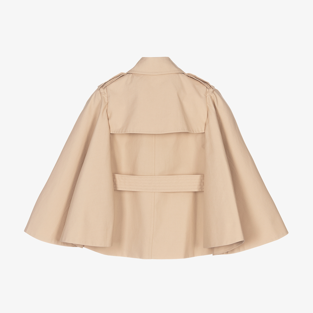 Burberry Girls Beige Short Trench Coat Childrensalon Outlet