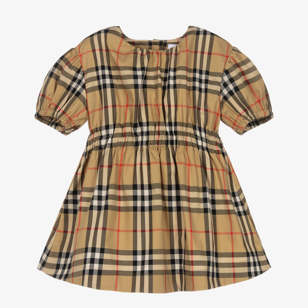 Burberry-Girls' Beige Vintage Check Frock | Childrensalon Outlet