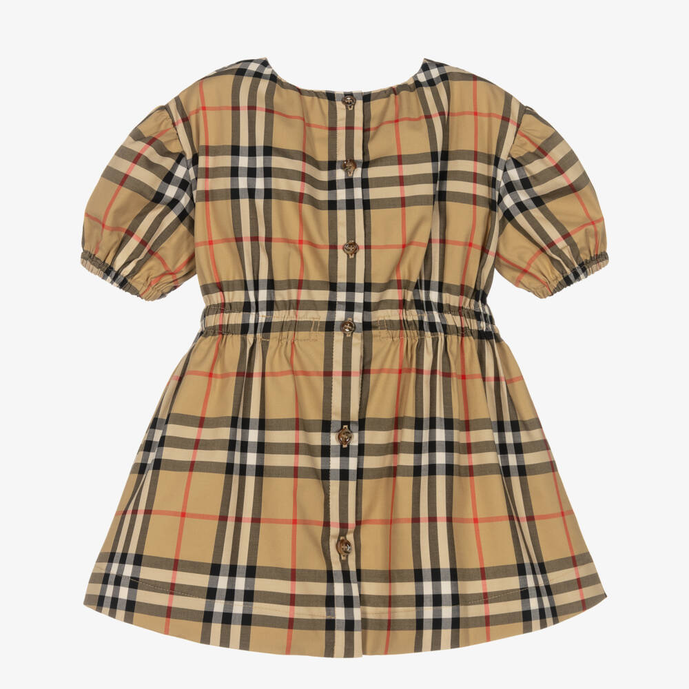 Burberry-Girls' Beige Vintage Check Frock | Childrensalon Outlet