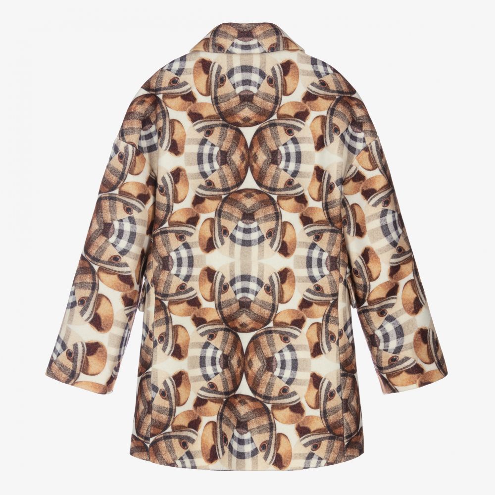 Burberry-Бежевое шерстяное пальто для девочек | Childrensalon Outlet