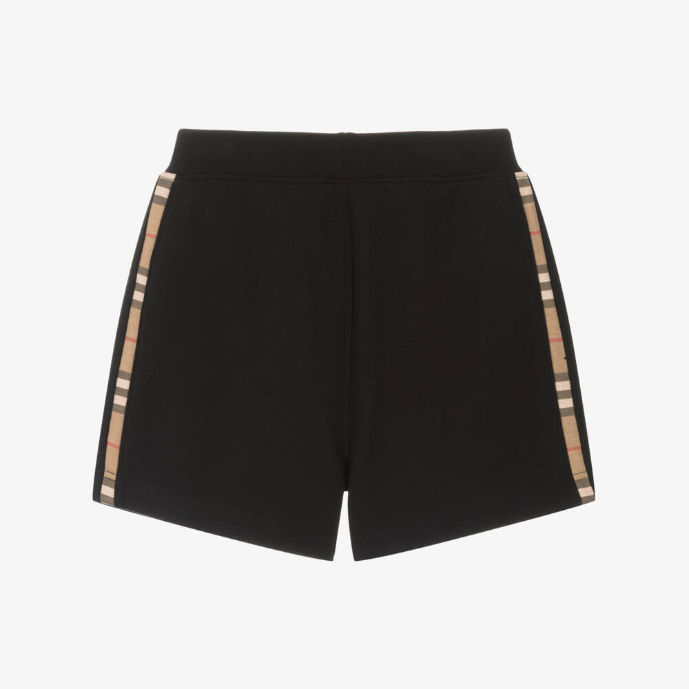 Burberry-Удобные черные шорты из хлопка для девочек | Childrensalon Outlet