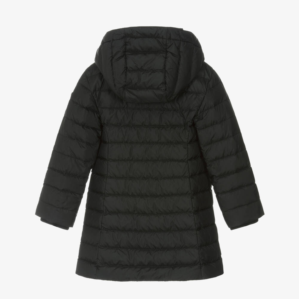 Burberry-Girls Black Hooded Down Puffer Coat | Childrensalon Outlet