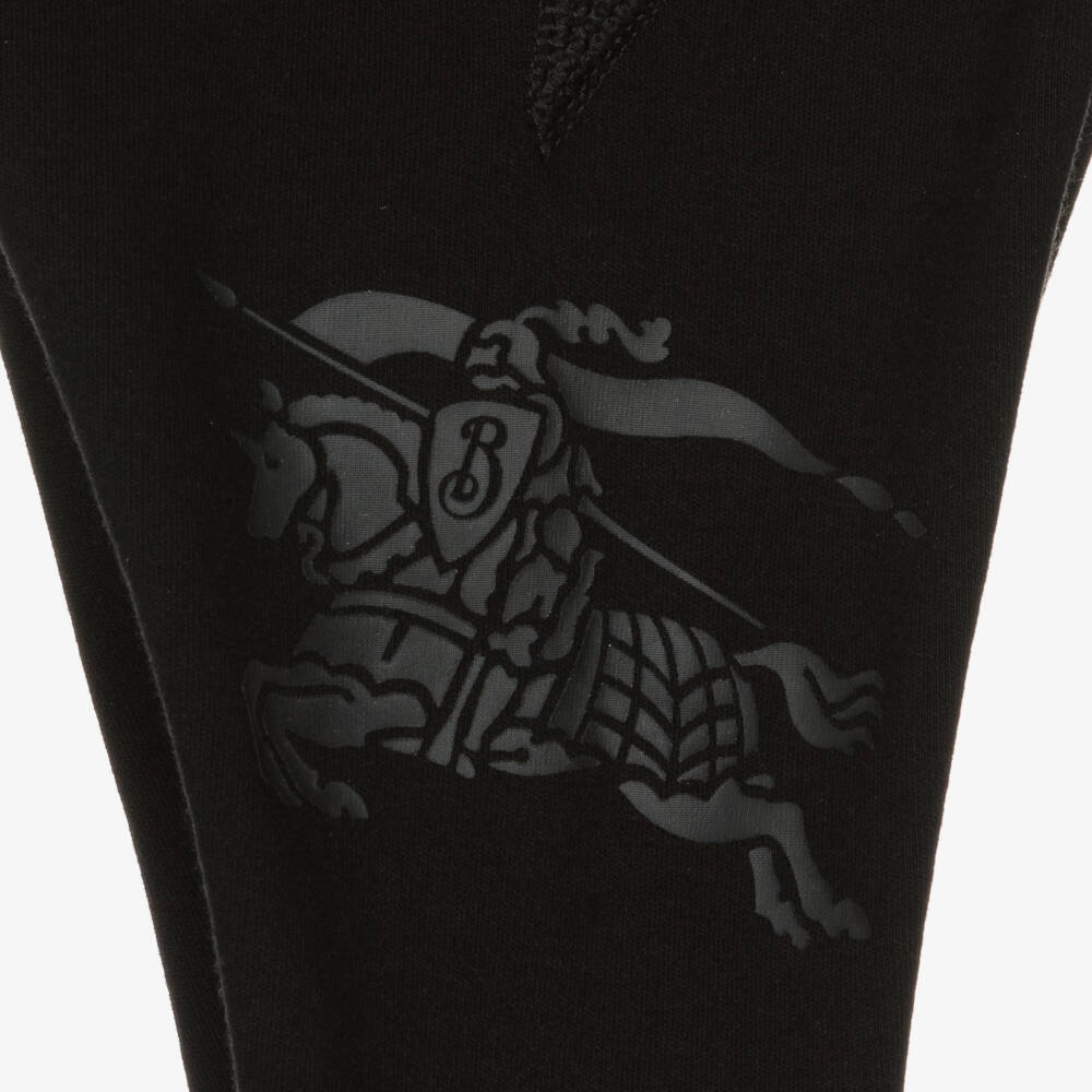 Burberry-Girls Black Jersey Knight Print Leggings | Childrensalon Outlet