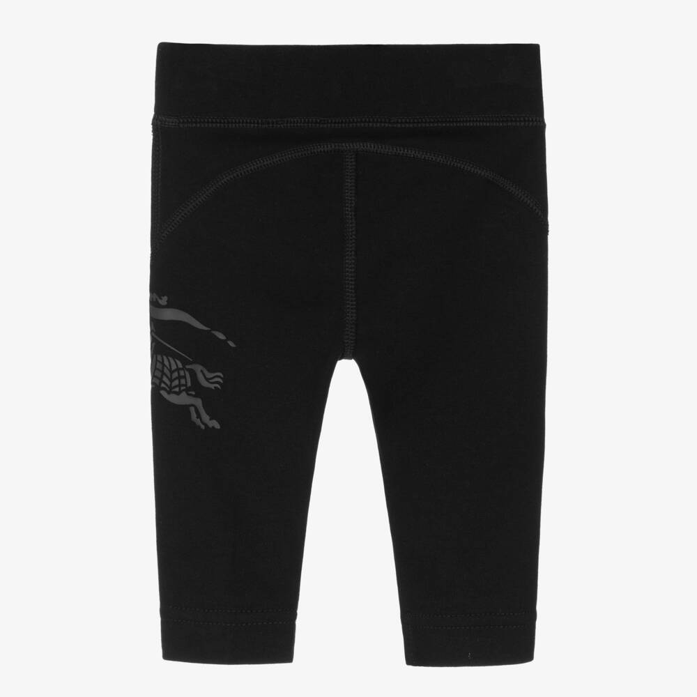 Burberry-Girls Black Jersey Knight Print Leggings | Childrensalon Outlet