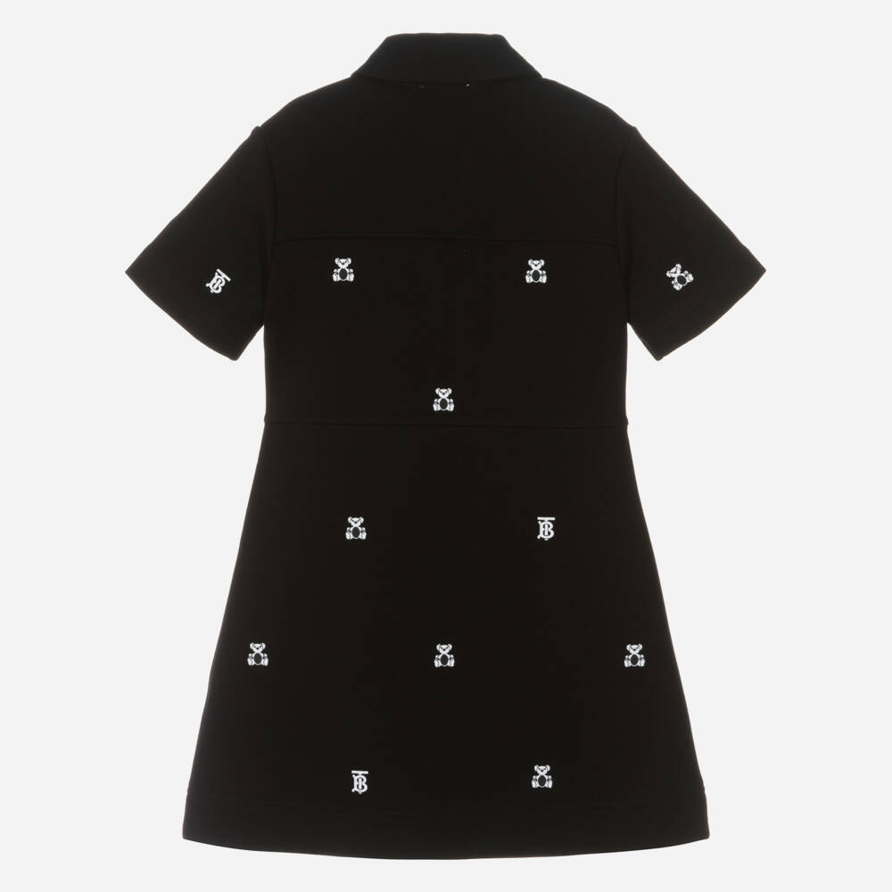 Burberry-Girls Black Milano Bear Dress | Childrensalon Outlet