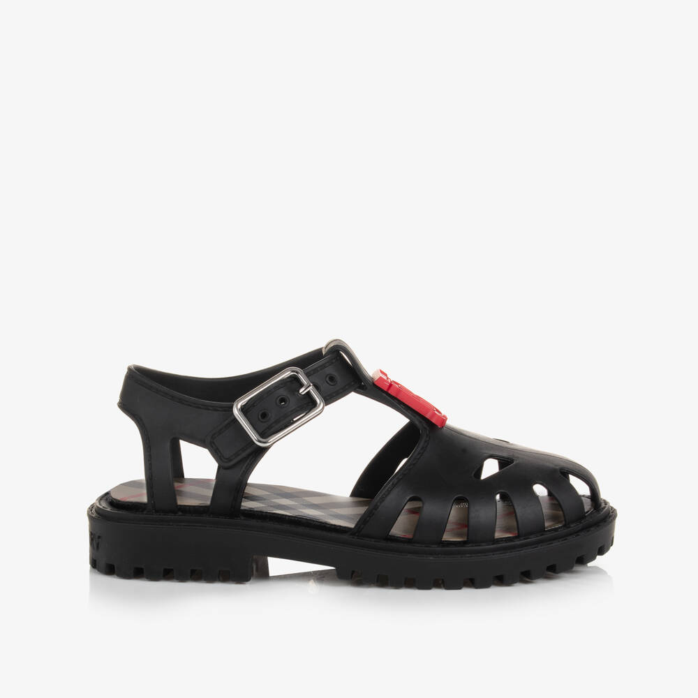 Burberry-Черные сандалии с монограммой для девочек | Childrensalon Outlet
