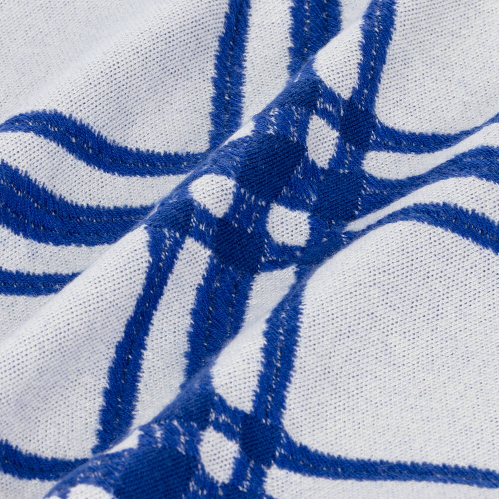 Burberry-Girls Blue Check Merino Skirt | Childrensalon Outlet