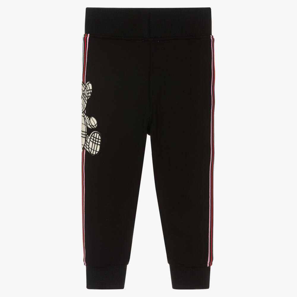 Burberry-بنطلون رياضي للبنات بطبعة دب بلون وردي فاتح | Childrensalon Outlet