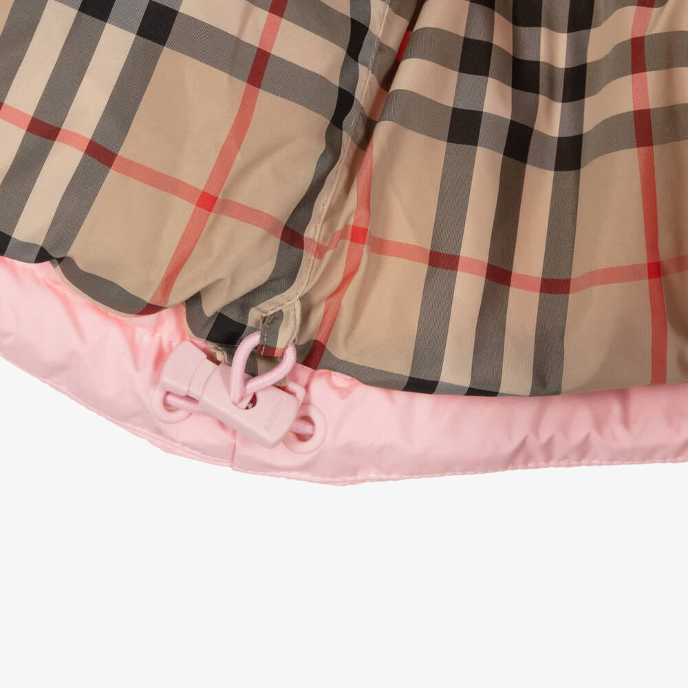 Burberry-Girls Blush Quilted Down Coat | Childrensalon Outlet