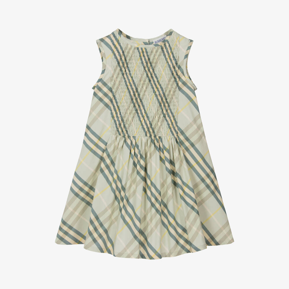Burberry-Girls Breezy Check Cotton Sundress | Childrensalon Outlet