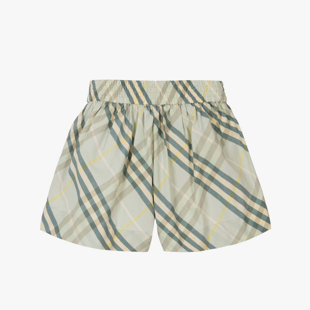 Burberry-Girls Breezy Checked Cotton Shorts | Childrensalon Outlet