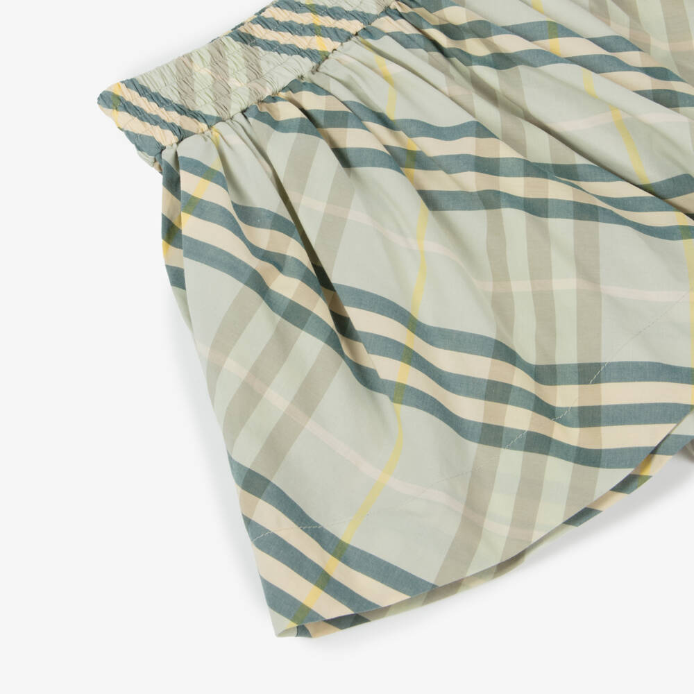Burberry-Girls Breezy Checked Cotton Shorts | Childrensalon Outlet