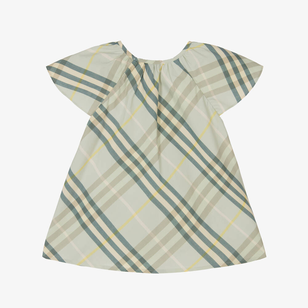 Burberry-بلوزة قطنية خضراء منعشة للبنات | Childrensalon Outlet