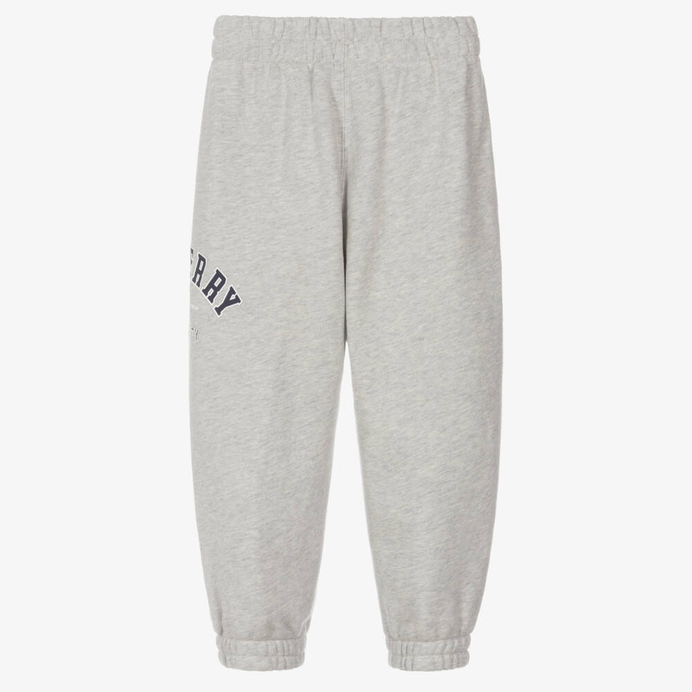 Burberry-بنطلون قطني فحمي للبنات بأسلوب جامعي | Childrensalon Outlet