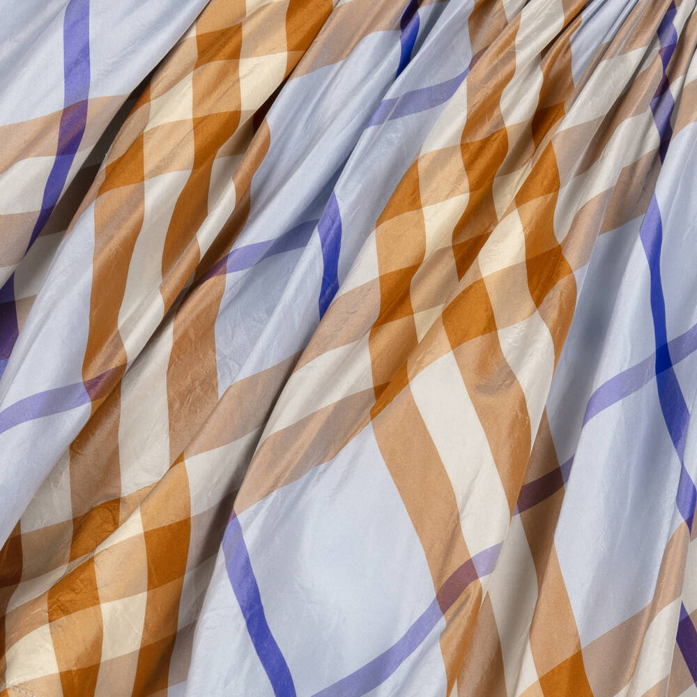 Burberry-Girls Checked Silk Taffeta Skirt | Childrensalon Outlet