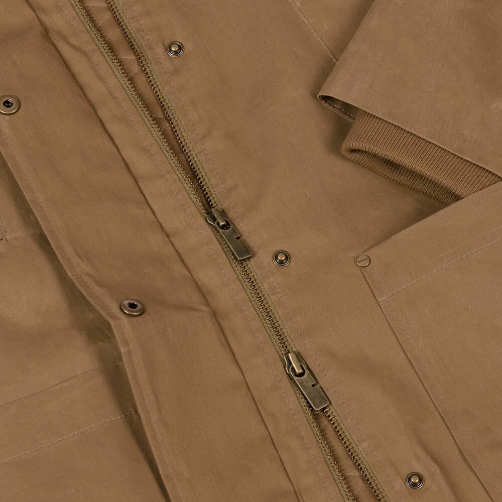 Burberry-Girls Chestnut Waxed Swing Jacket | Childrensalon Outlet