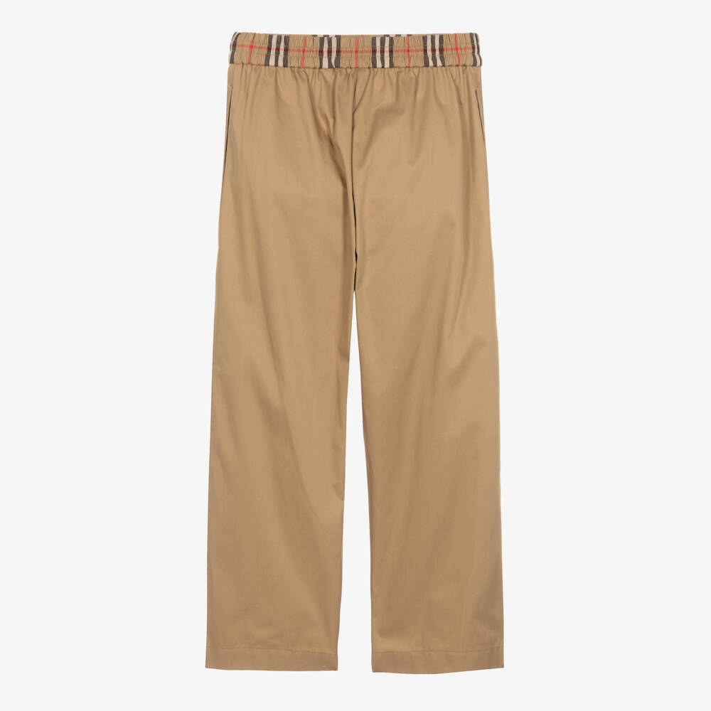 Burberry-Girls' Chic Beige Cotton Palazzo | Childrensalon Outlet
