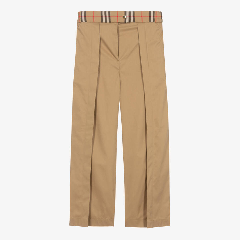 Burberry-Girls' Chic Beige Cotton Palazzo | Childrensalon Outlet