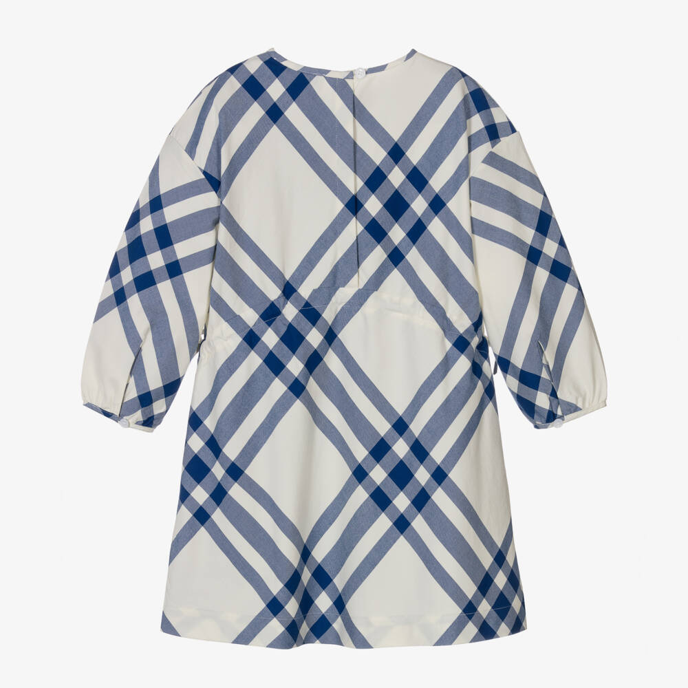 Burberry-Girls Classic Check Brushed Dress | Childrensalon Outlet