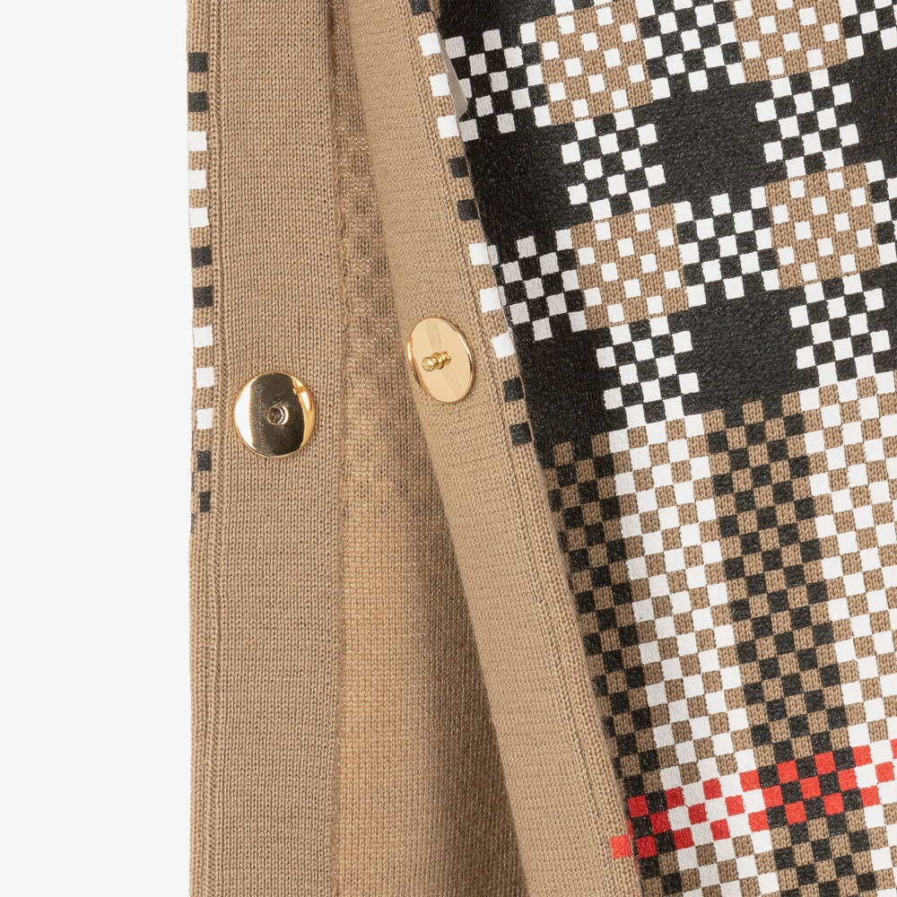 Burberry-Girls Classic Checked Wool Poncho | Childrensalon Outlet