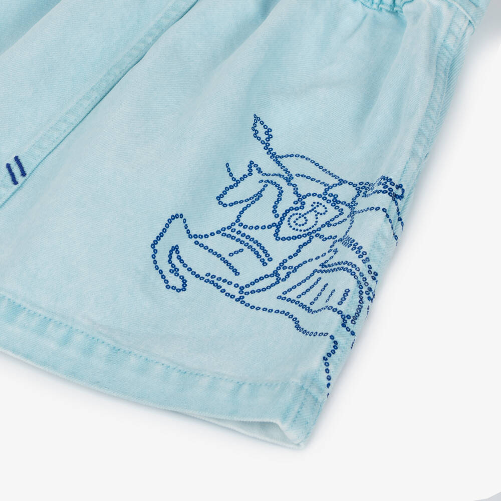 Burberry-تنورة EKD دنيم لون أزرق | Childrensalon Outlet