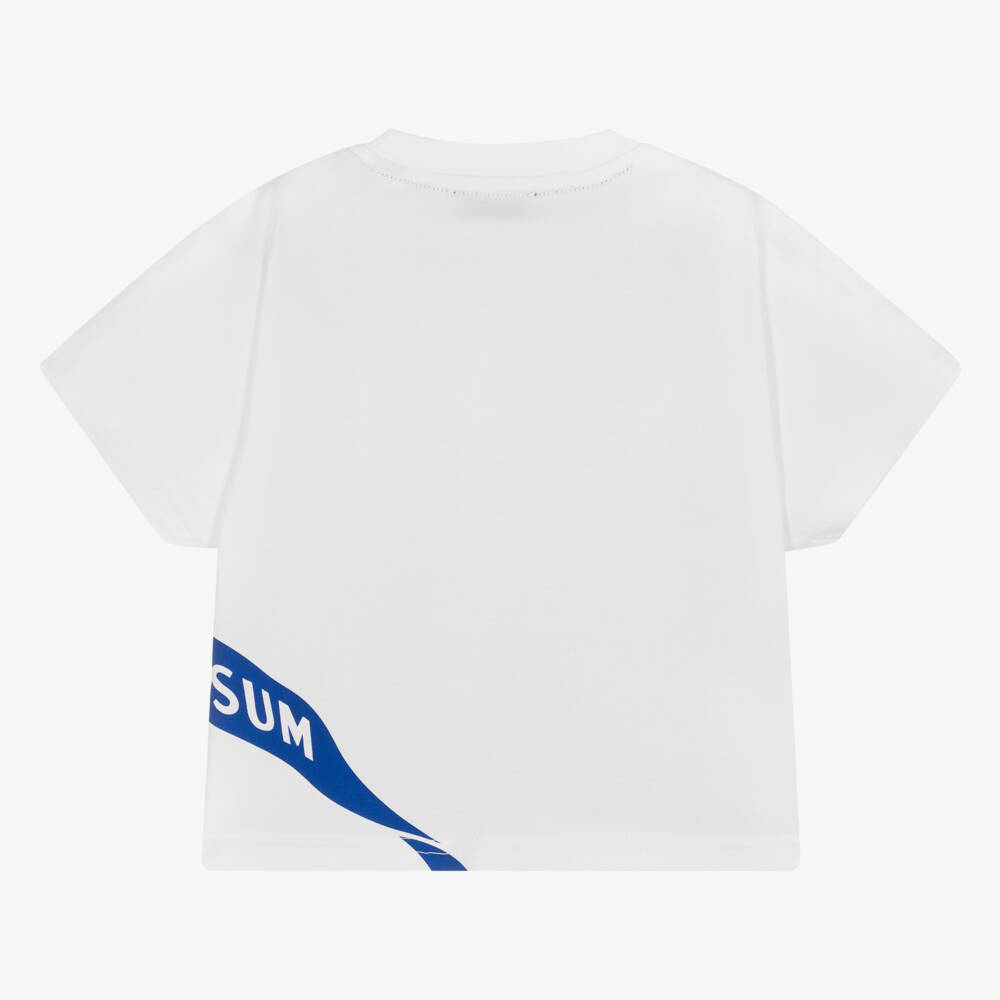 Burberry-Girls Cobalt EKD Cotton Tee | Childrensalon Outlet