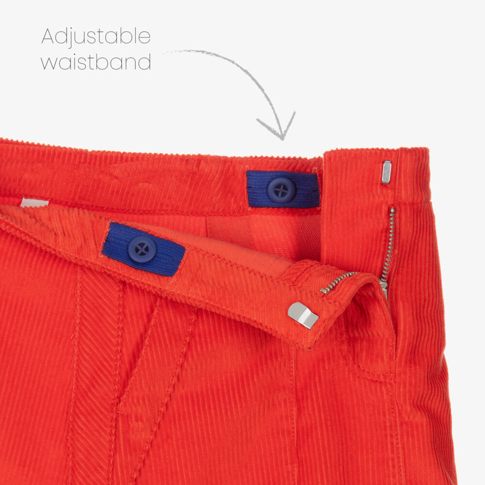 Burberry-Girls Coral Corduroy Skirt | Childrensalon Outlet