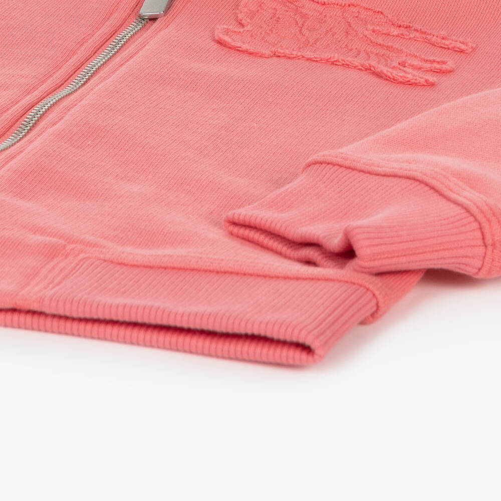 Burberry-Розовая хлопковая худи для малышек | Childrensalon Outlet