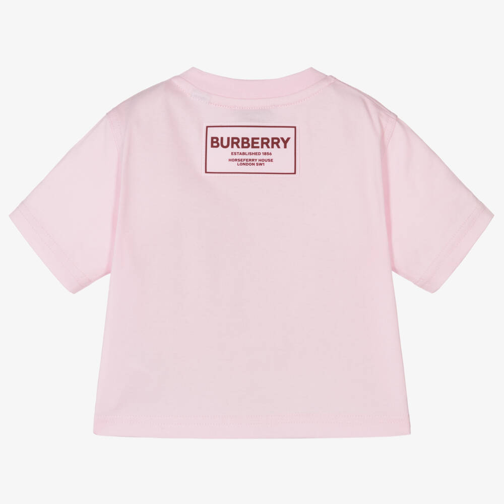 Burberry-Girls Cotton Tee with Bear Trio | Childrensalon Outlet