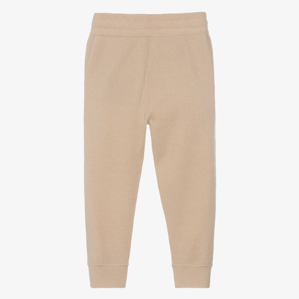 Burberry-Girls Cozy Biscuit Knit Trousers | Childrensalon Outlet