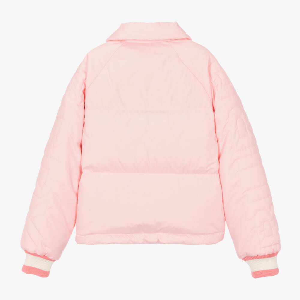 Burberry-Girls Cozy Pink Down Puffer Coat | Childrensalon Outlet