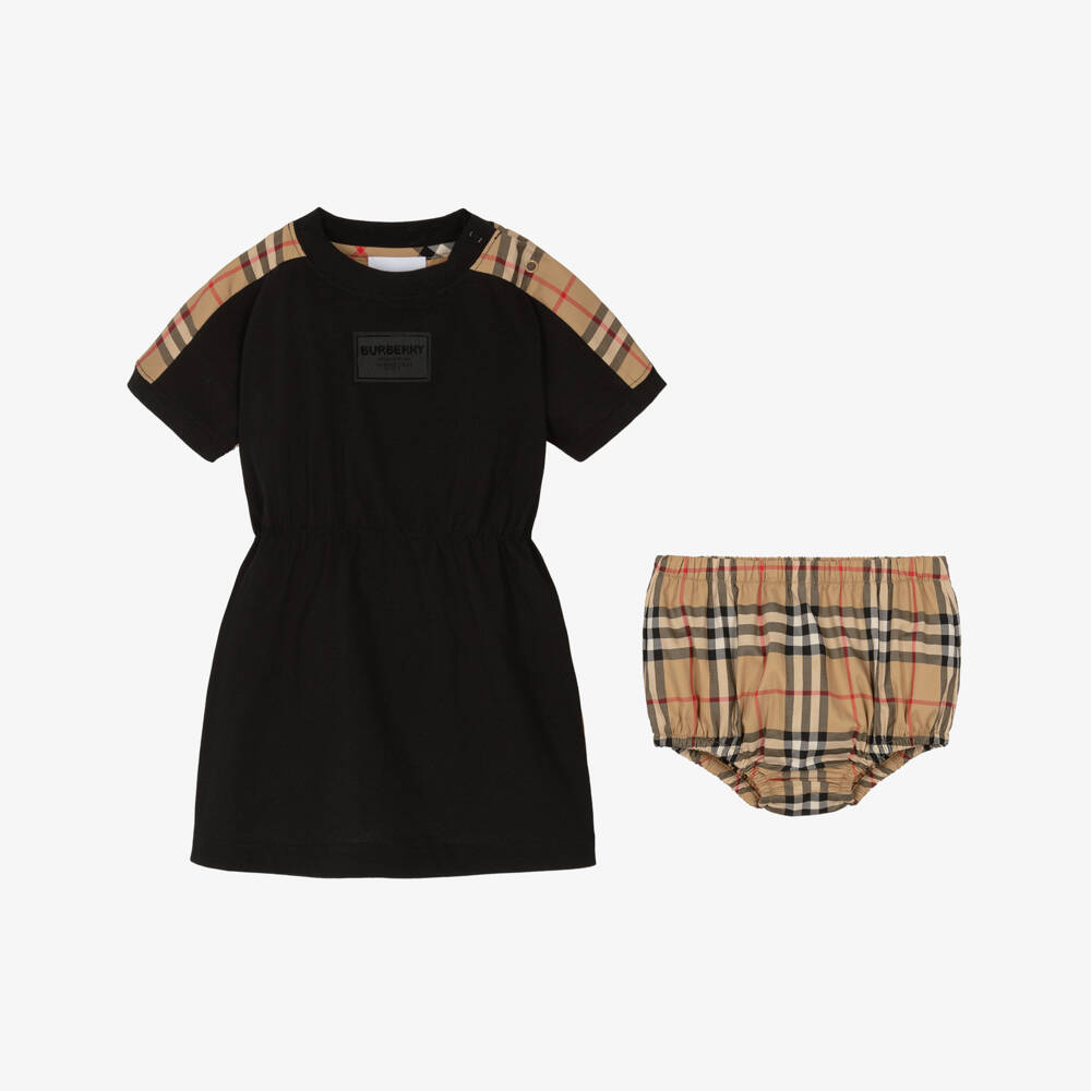 Burberry-Girls' Ebony Heritage Plaid Dress | Childrensalon Outlet
