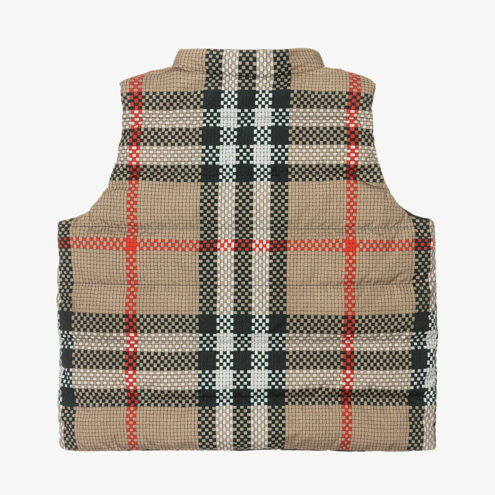 Burberry-Girls Elegant Beige Reversible Vest | Childrensalon Outlet