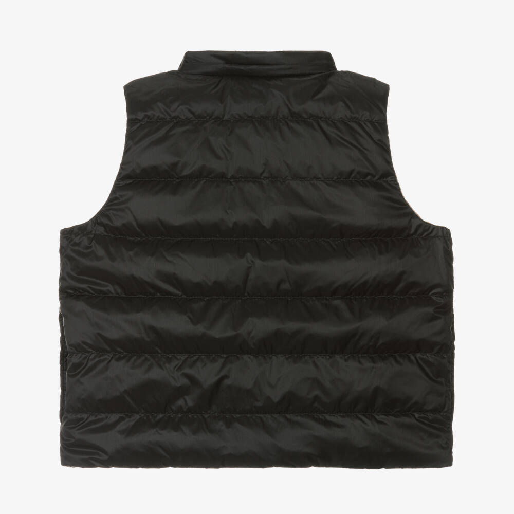 Burberry-Girls Elegant Beige Reversible Vest | Childrensalon Outlet