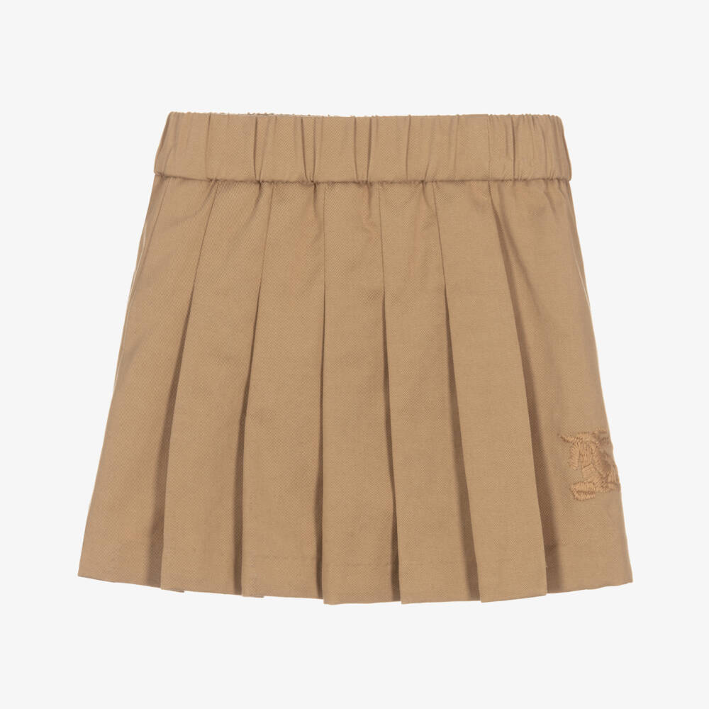 Burberry-Элегантная бежевая юбка из твила для девочек | Childrensalon Outlet