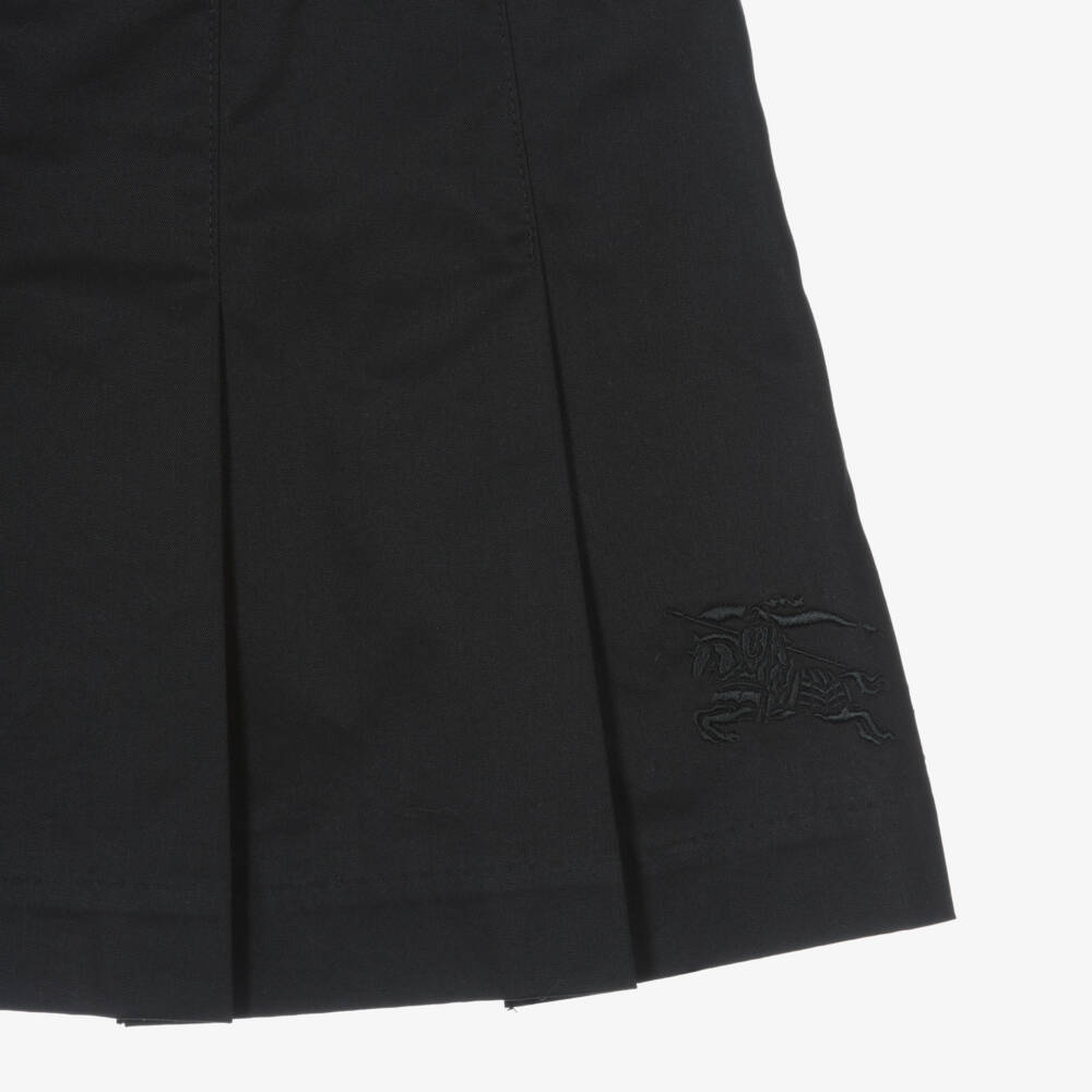Burberry-تنورة قطنية سوداء أنيقة للبنات | Childrensalon Outlet