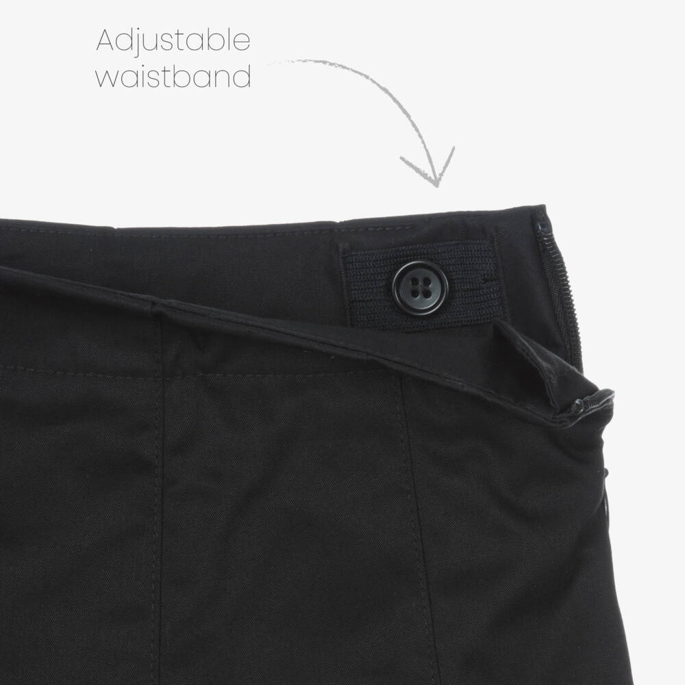 Burberry-تنورة قطنية سوداء أنيقة للبنات | Childrensalon Outlet