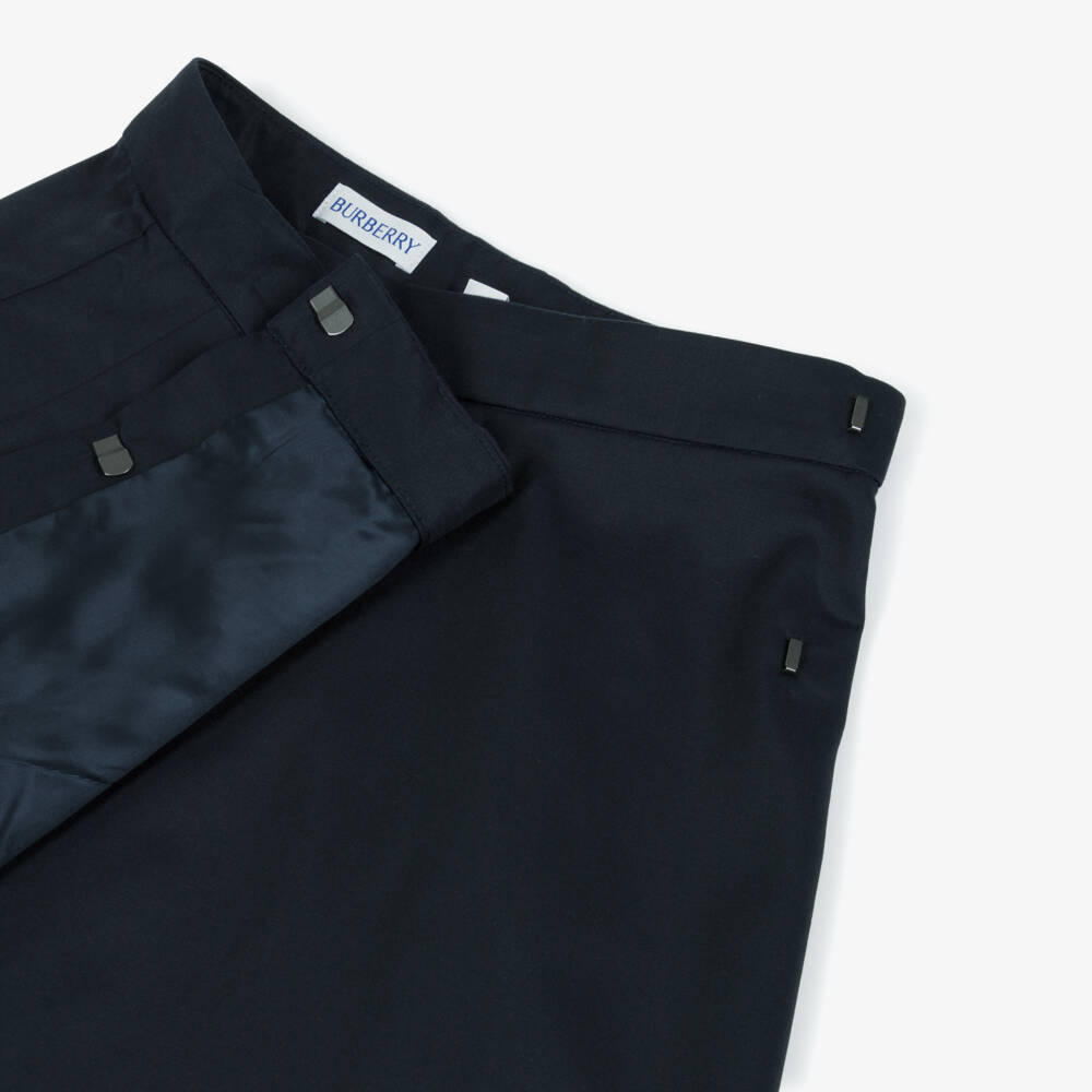 Burberry-Girls Elegant Navy Skirt | Childrensalon Outlet