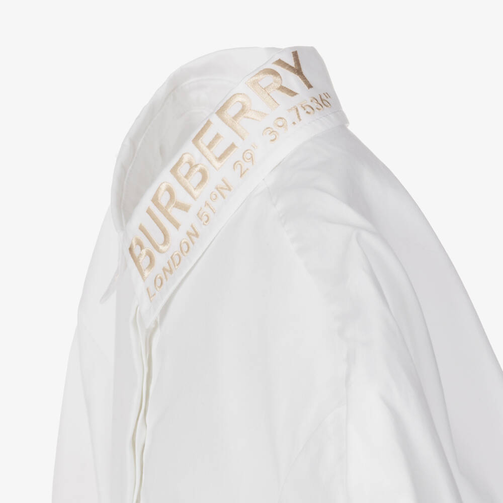Burberry-Girls' Elegant White Cape Blouse | Childrensalon Outlet