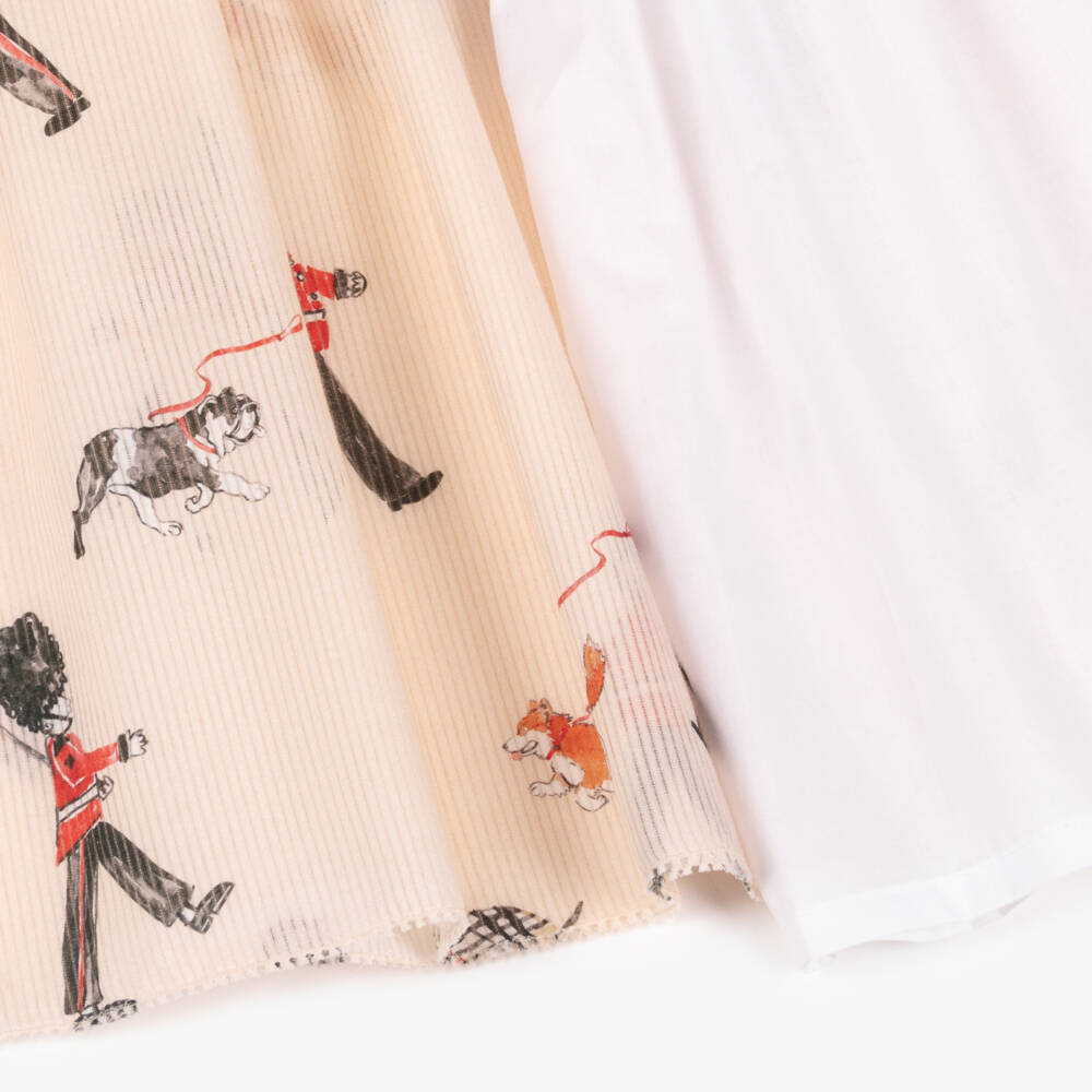 Burberry-Girls Guard Print Cotton Dress | Childrensalon Outlet
