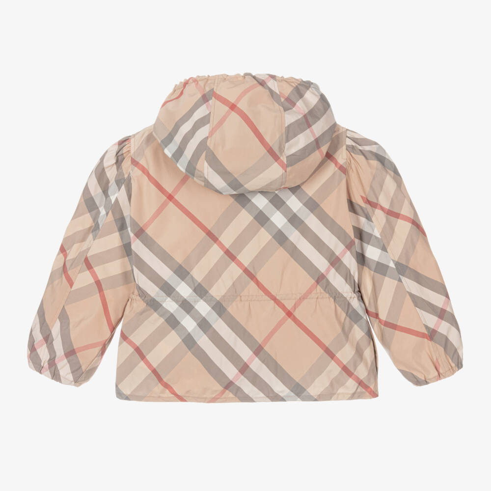 بربري-جاكيت بهودي كاروهات لون بيج للبنات | Childrensalon Outlet