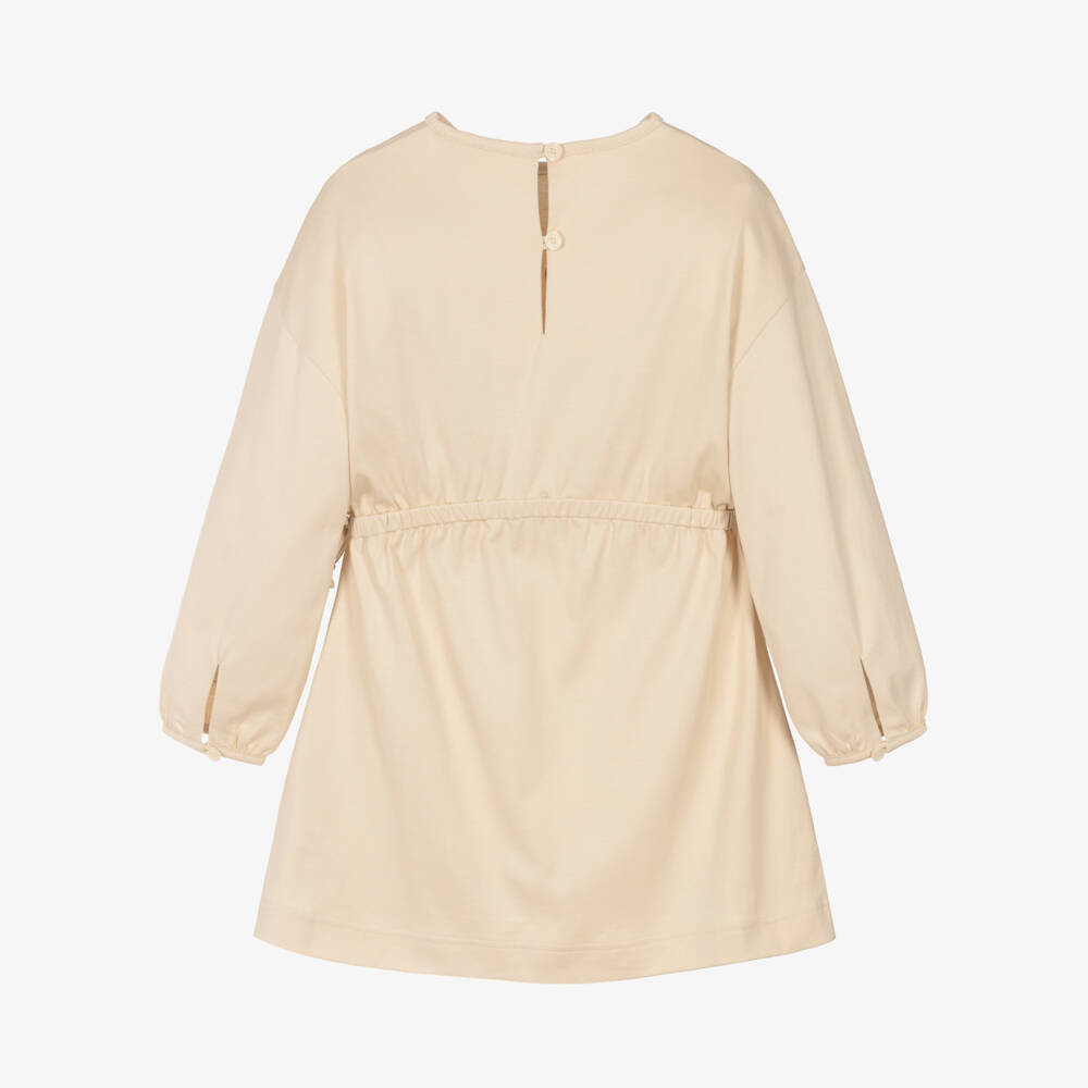 Burberry-Girls Ivory Long Sleeve Dress | Childrensalon Outlet