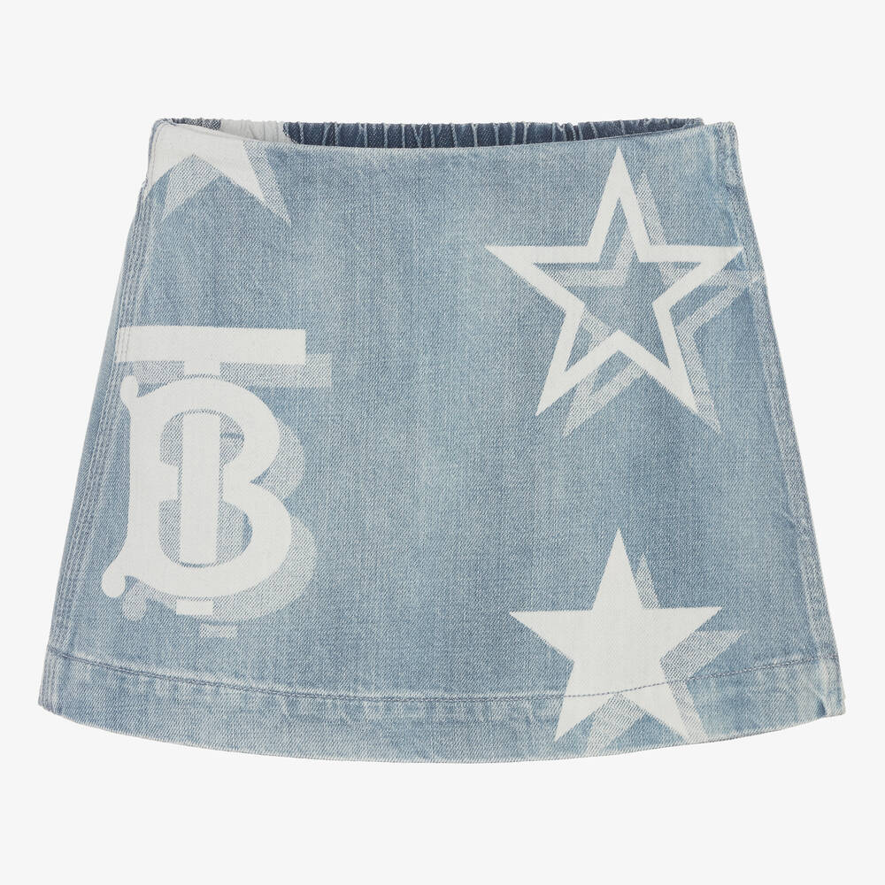 Burberry-Голубая джинсовая юбка для девочек | Childrensalon Outlet