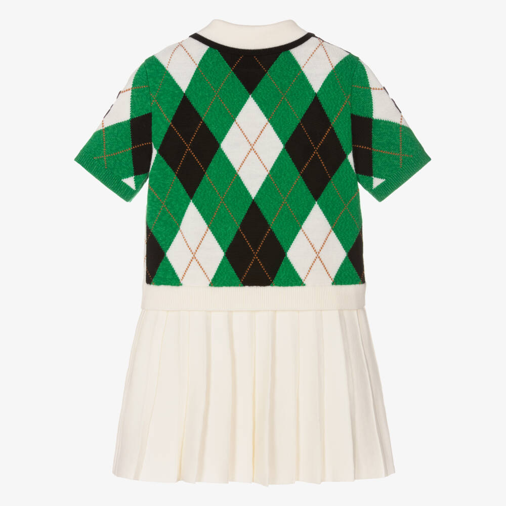 Burberry-فستان فاخر بنمط أرجايل للبنات | Childrensalon Outlet