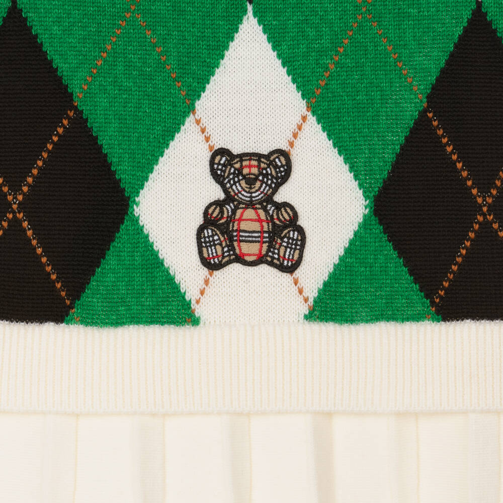 Burberry-فستان فاخر بنمط أرجايل للبنات | Childrensalon Outlet