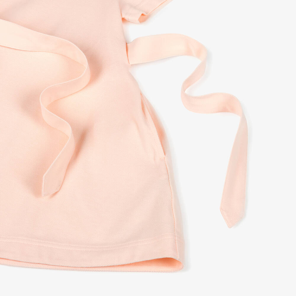 Burberry-Girls Pink Belted Cotton Polo Dress | Childrensalon Outlet
