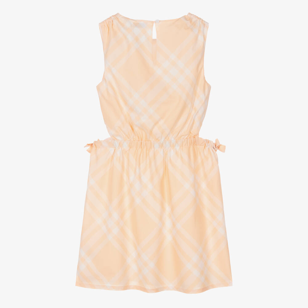 Burberry-Платье из хлопка в розовую клетку для девочек | Childrensalon Outlet