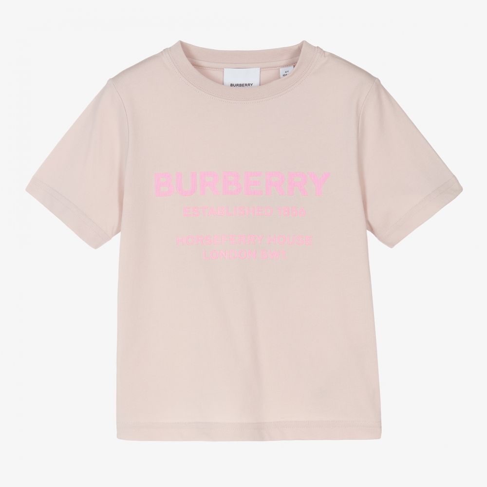 Burberry - Rosa Baumwoll-T-Shirt (M) | Childrensalon