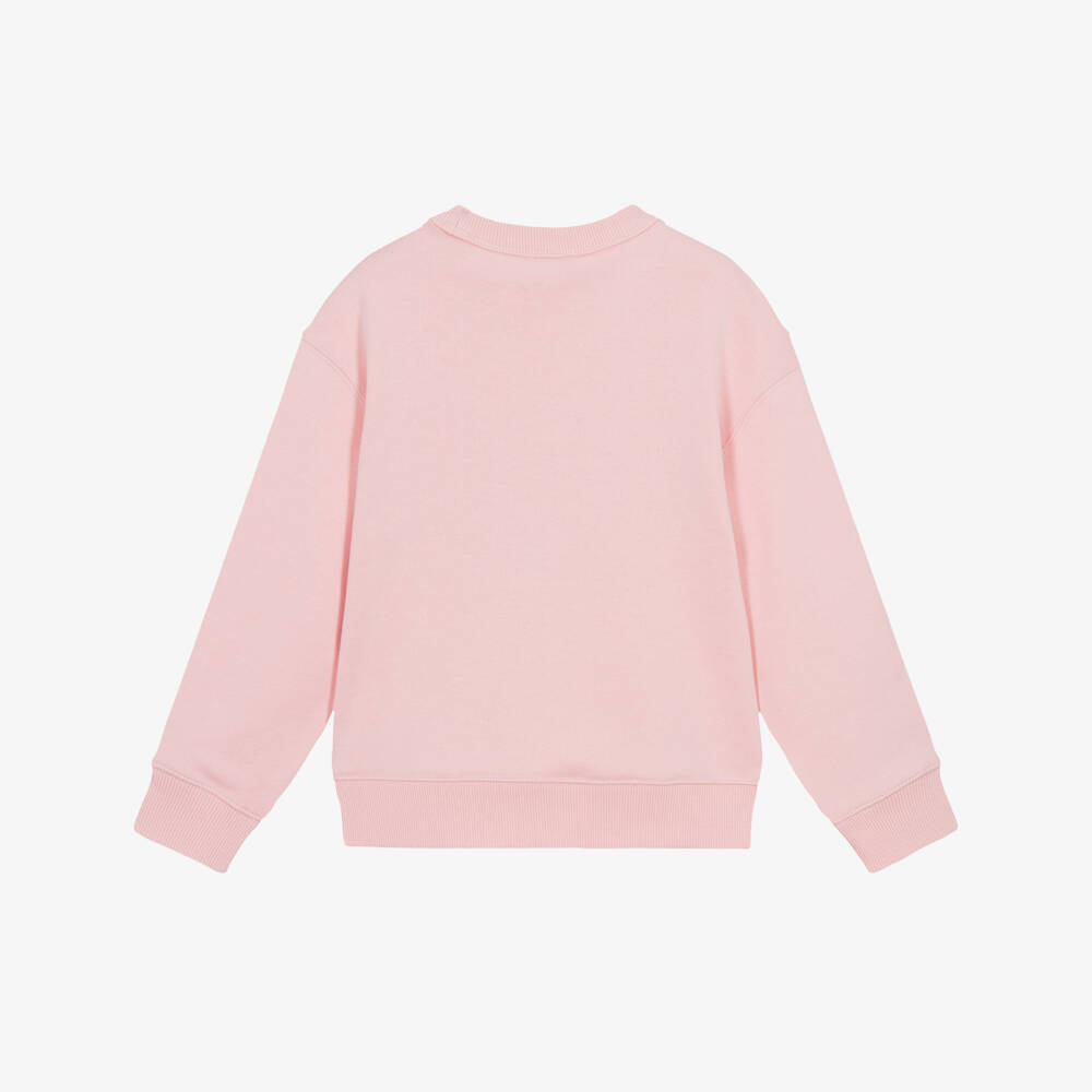 Burberry-Girls Pink Thomas Bear Cotton Sweatshirt | Childrensalon Outlet