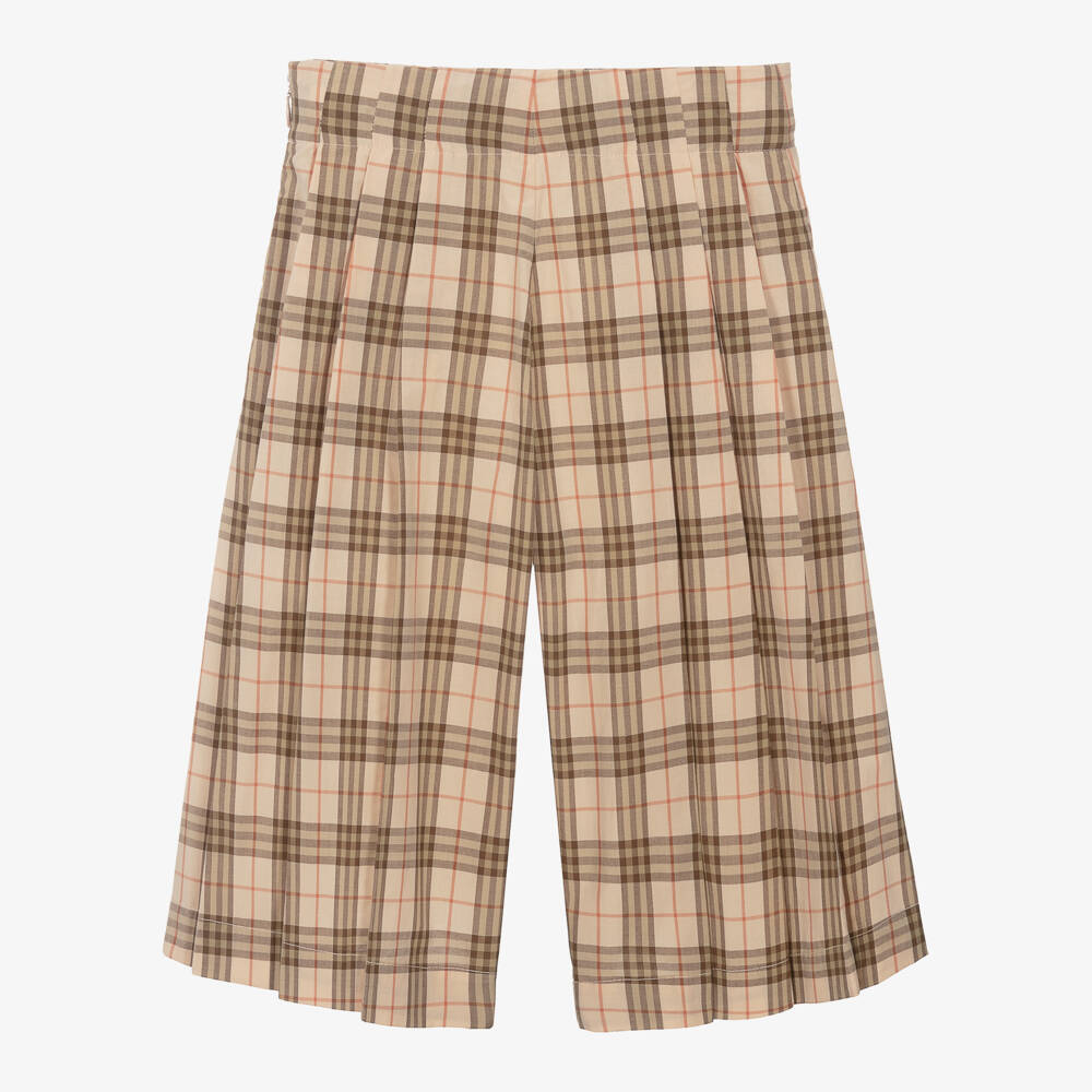 Burberry-Плюшевые клетчатые хлопковые брюки для девочек | Childrensalon Outlet